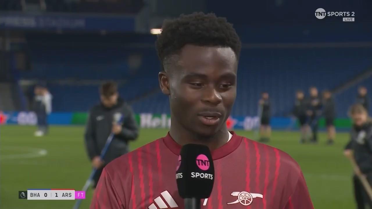 开云APP-萨卡：听到球迷们突然庆祝，我大概就知道其他比赛发生了什么